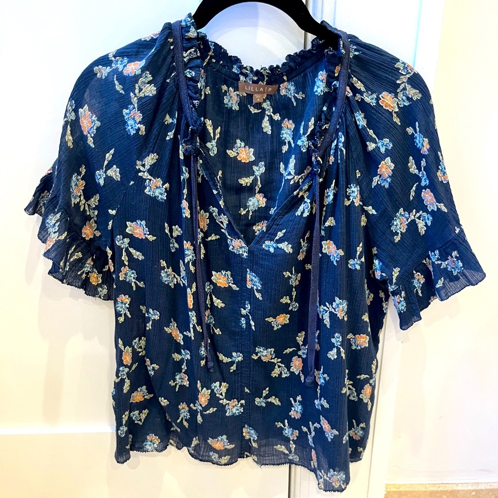 Lila P floral blouse